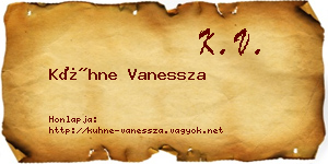 Kühne Vanessza névjegykártya