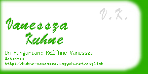 vanessza kuhne business card
